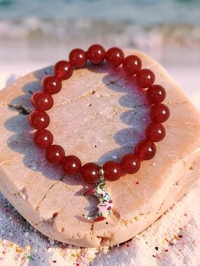 10mm Beautiful Red Jade Bracelet ❤️
